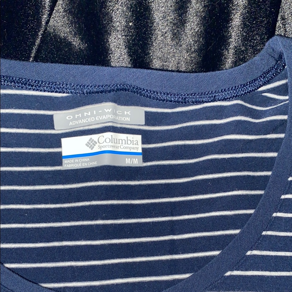 Columbia Blue and White Striped Shirt